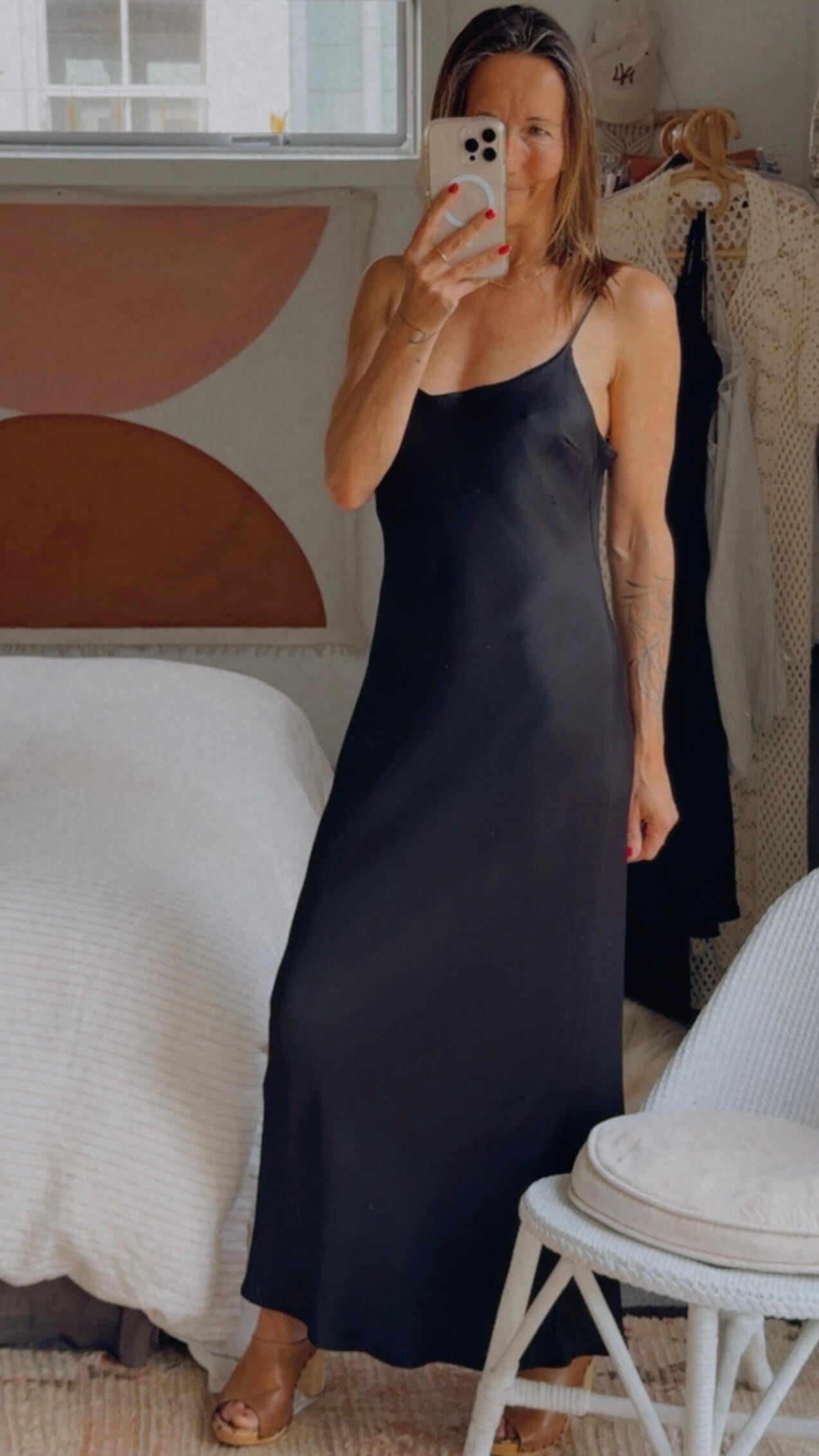 GLASSONS // Satin Slip Dress // Black // Size 10