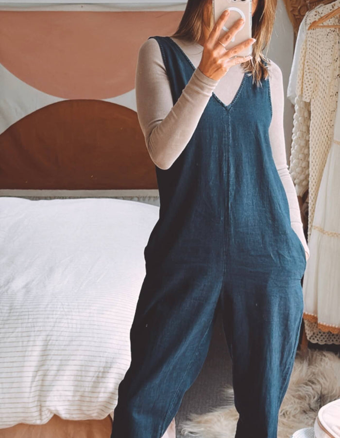 NEUW Dylan Onepiece Overalls // Indigo // Size 6/XS (fit Size 8)