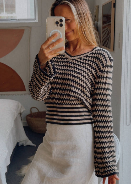 MAX // Organic Cotton Crochet Sweater // Small