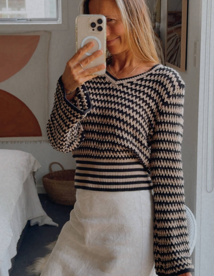 MAX // Organic Cotton Crochet Sweater // Small