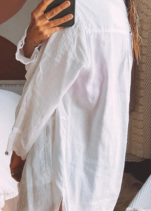 White Linen Shirt // S/M