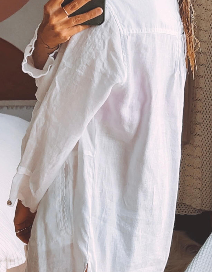 White Linen Shirt // S/M