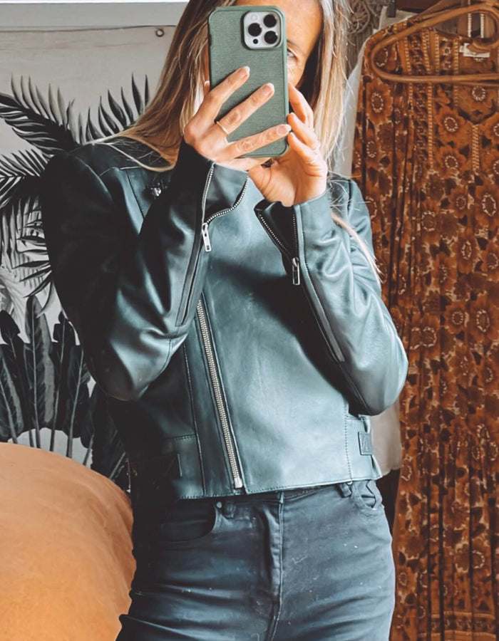 Rebecca Vallance Leather Jacket // Size 8