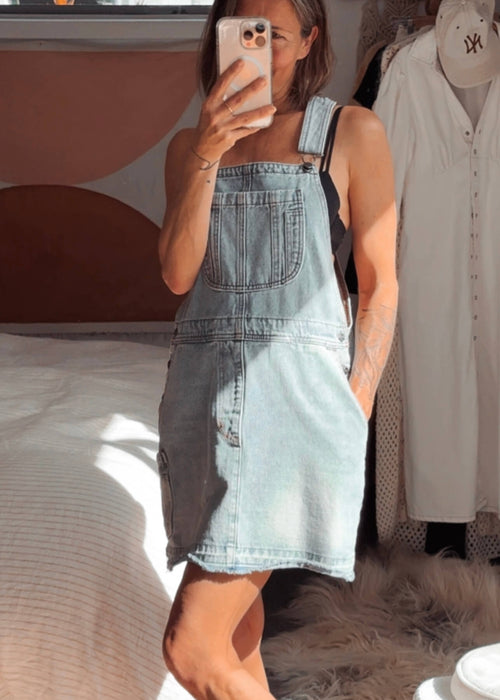 ONE TEASPOON // Denim Pinafore Dress // Small