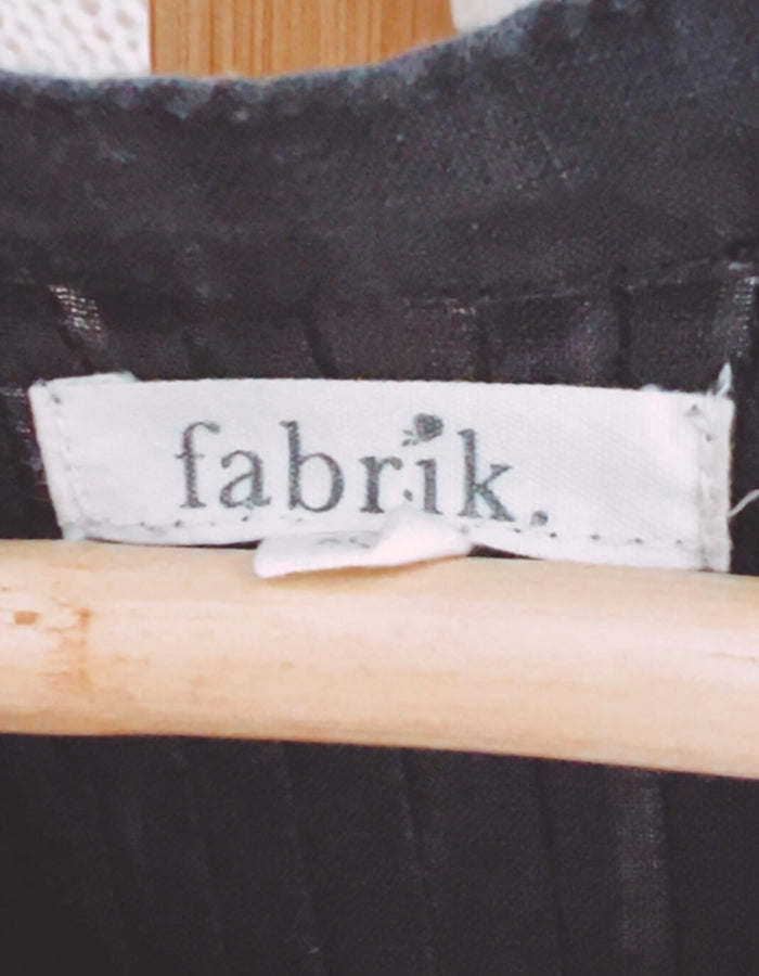 Fabrik Black Linen Maxi Dress // XL