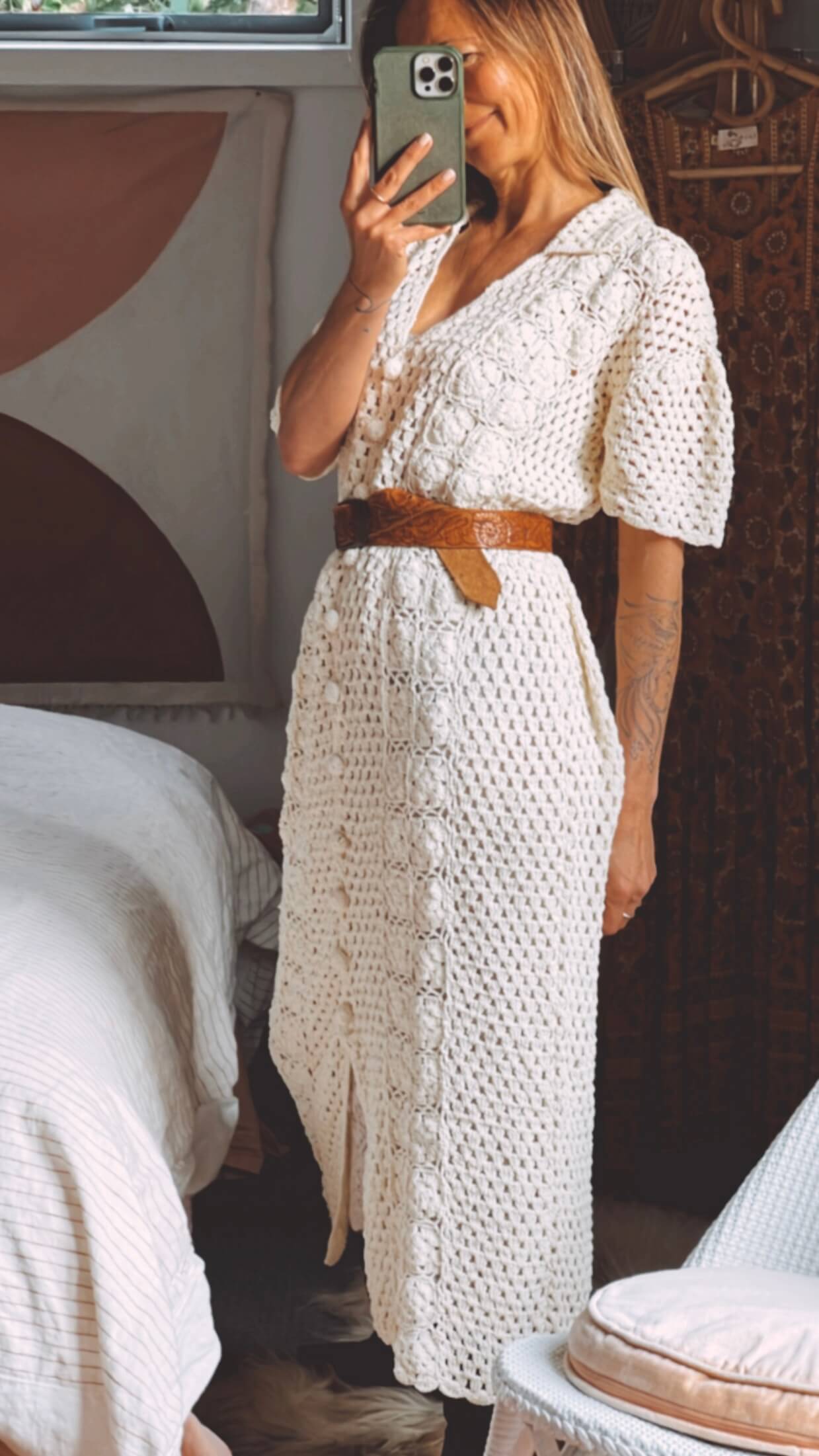 Palm Collective Crochet Maxi Dress