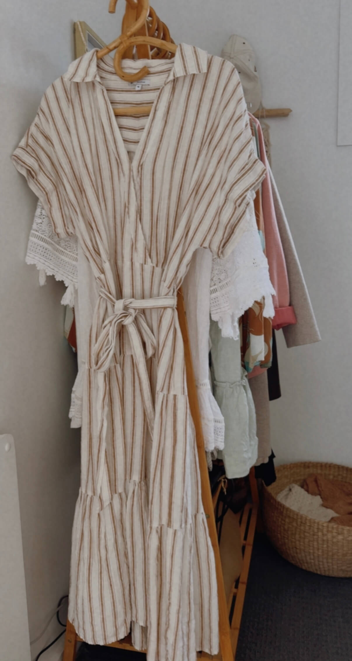 TARGET // European Linen Tiered Dress // Free Size (Size L)