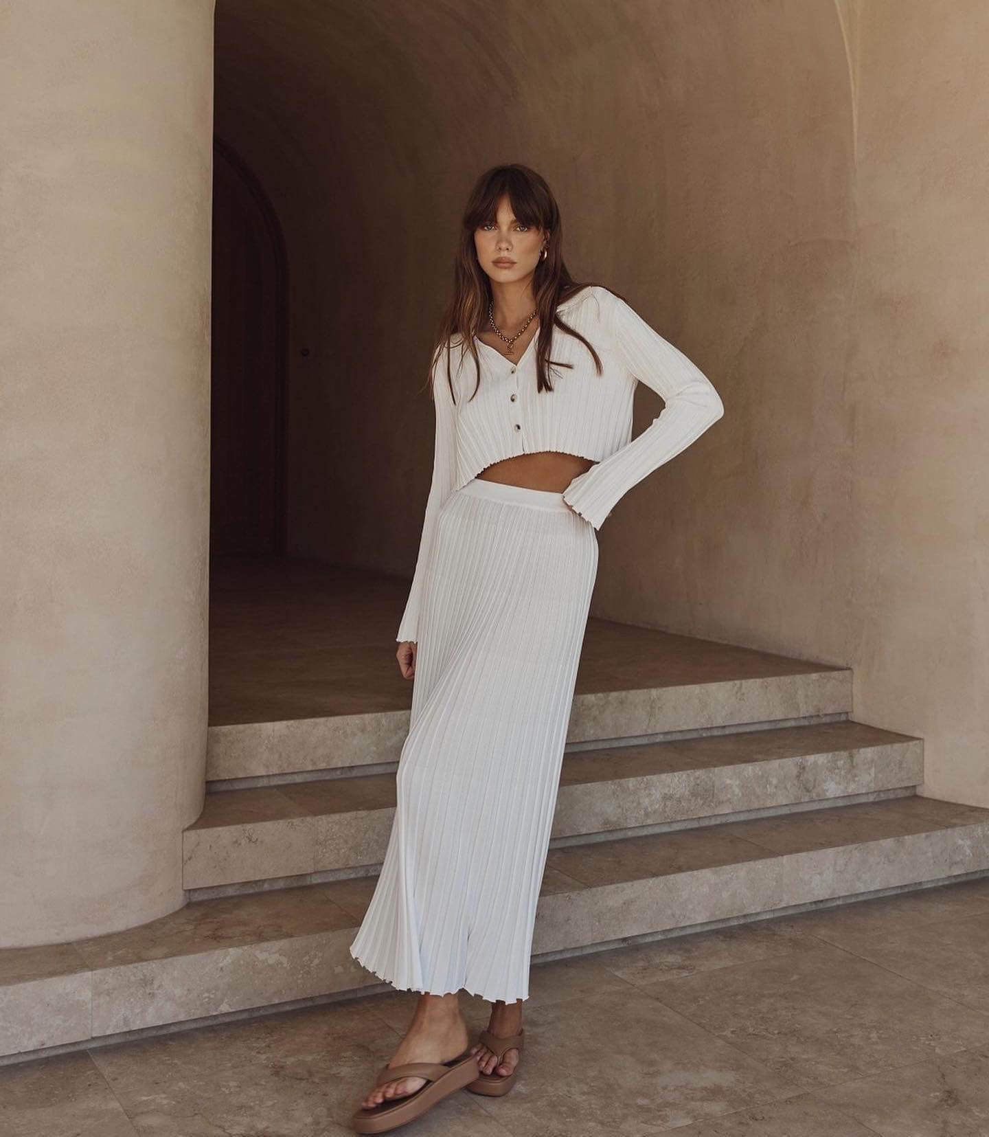 DISSH // Ollie Maxi Skirt // White // Medium