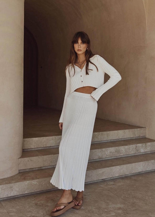 DISSH // Ollie Maxi Skirt // White // Medium