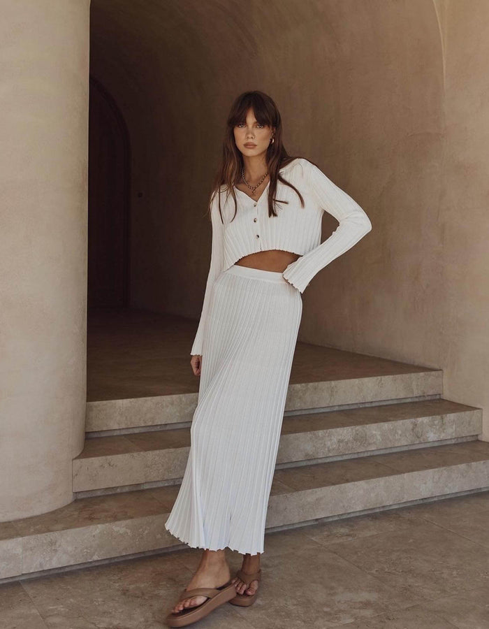 DISSH // Ollie Maxi Skirt // White // Medium