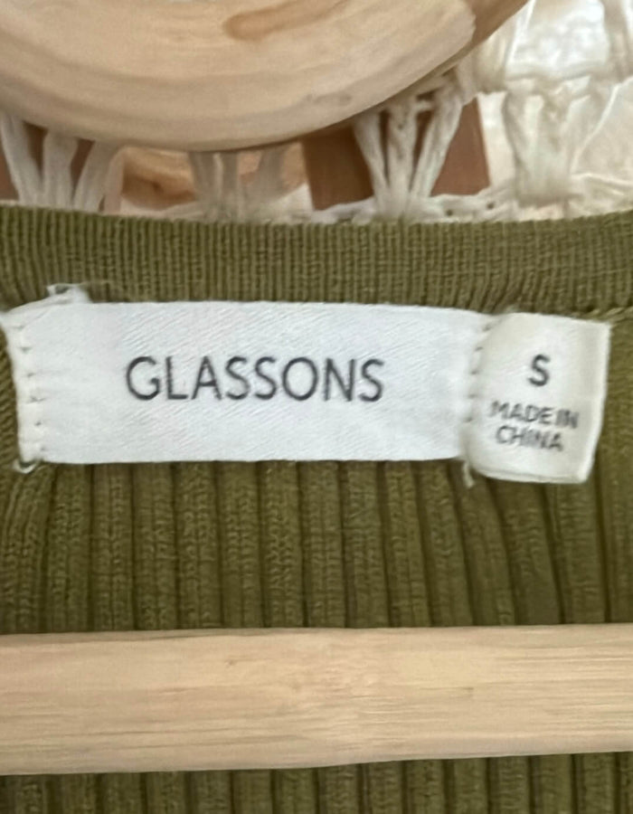 GLASSONS // Rib Knit Dress // Army Green // Small
