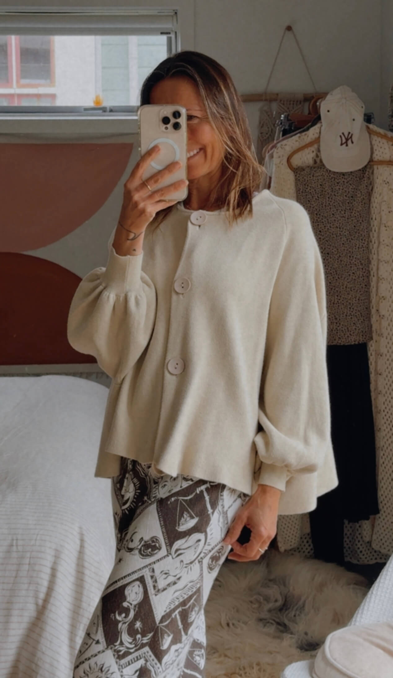 EB + IVE // BELL-SLEEVE CARDI // Fawn // Free Size