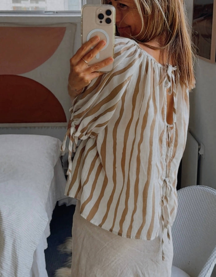 PETAL + PUP // Maggie Tie-Back Blouse // Medium
