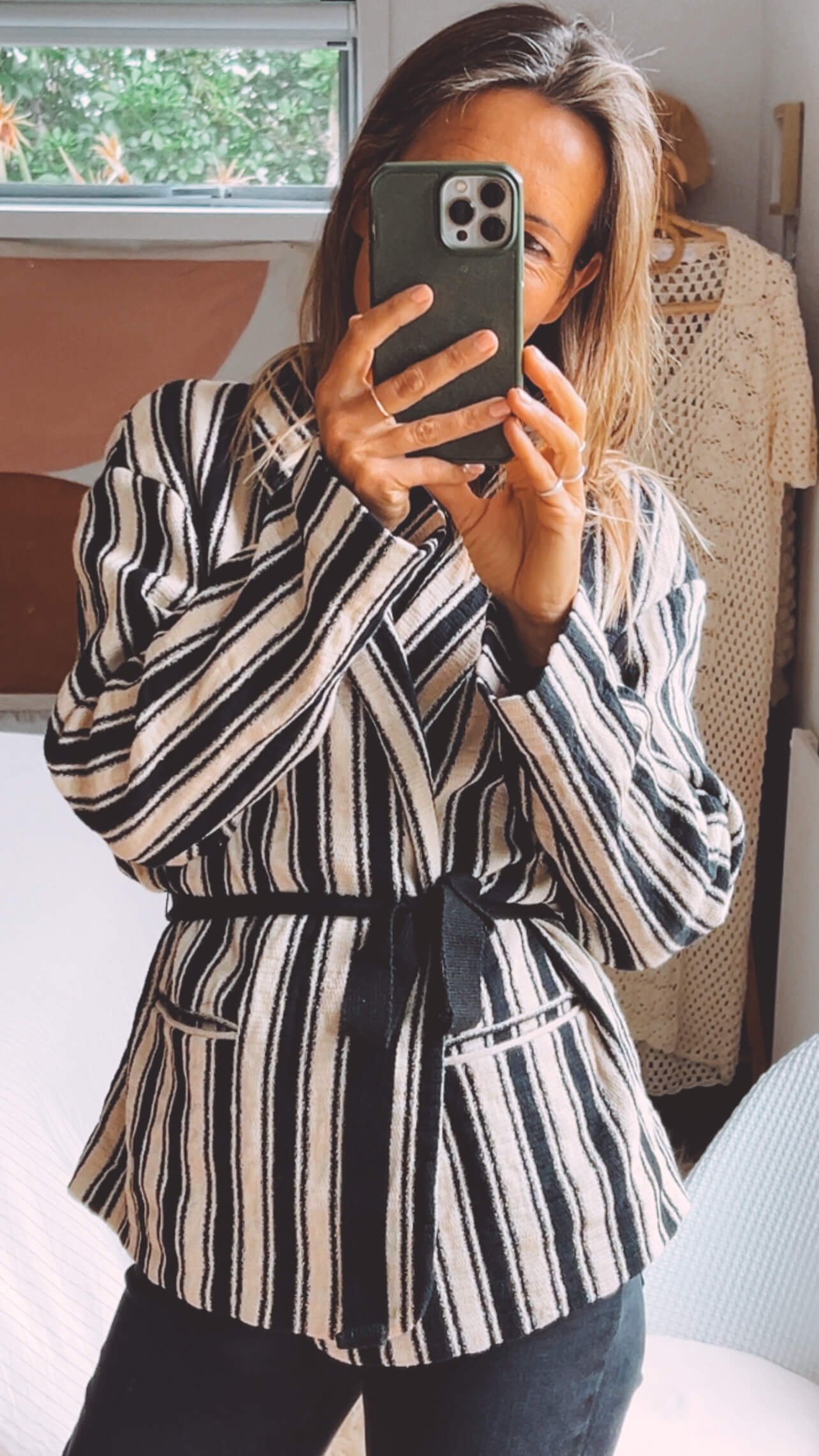 Zara Woman Striped Blazer // Large