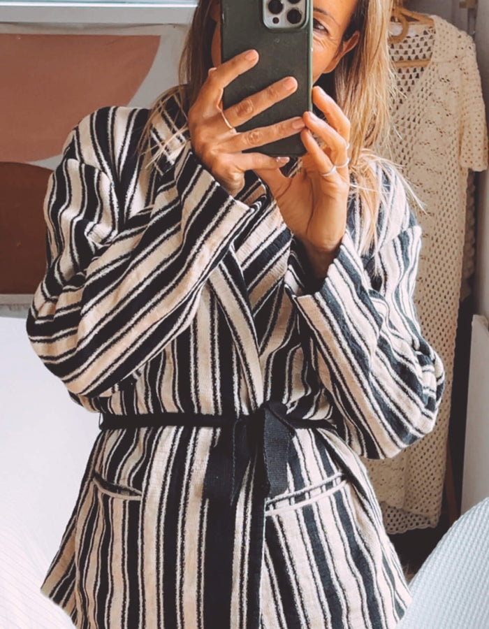 Zara Woman Striped Blazer // Large