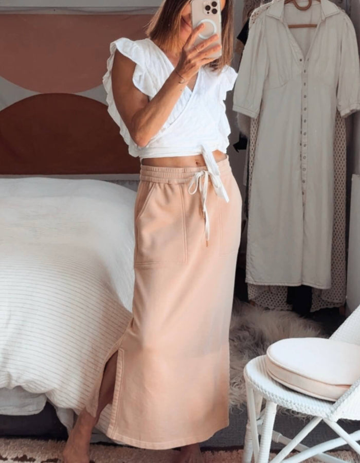 POL Game Skirt // Camel // Size 10