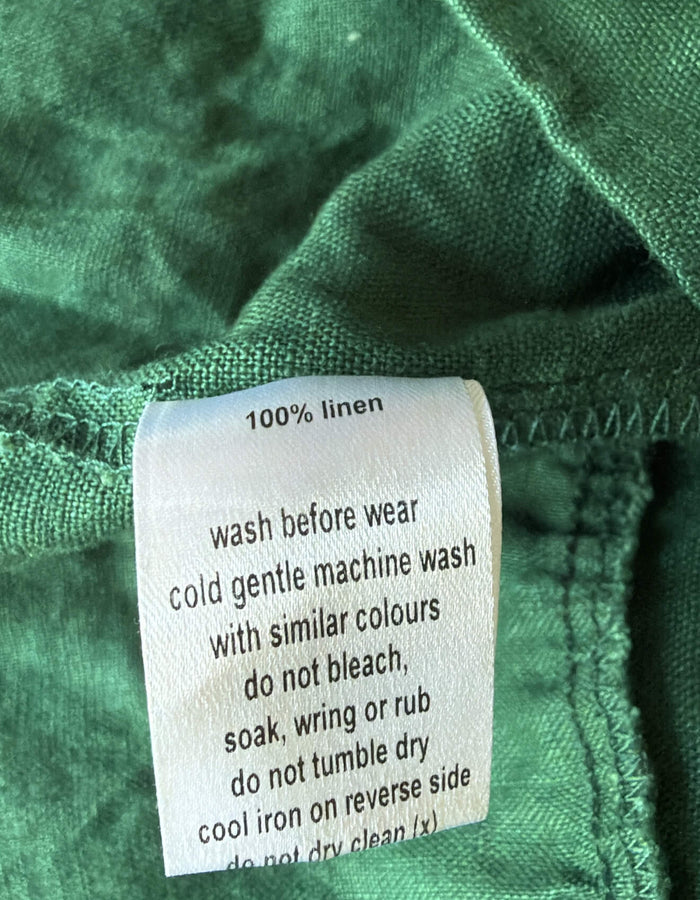 AERE // Linen Halter Dress // Green // Size 6