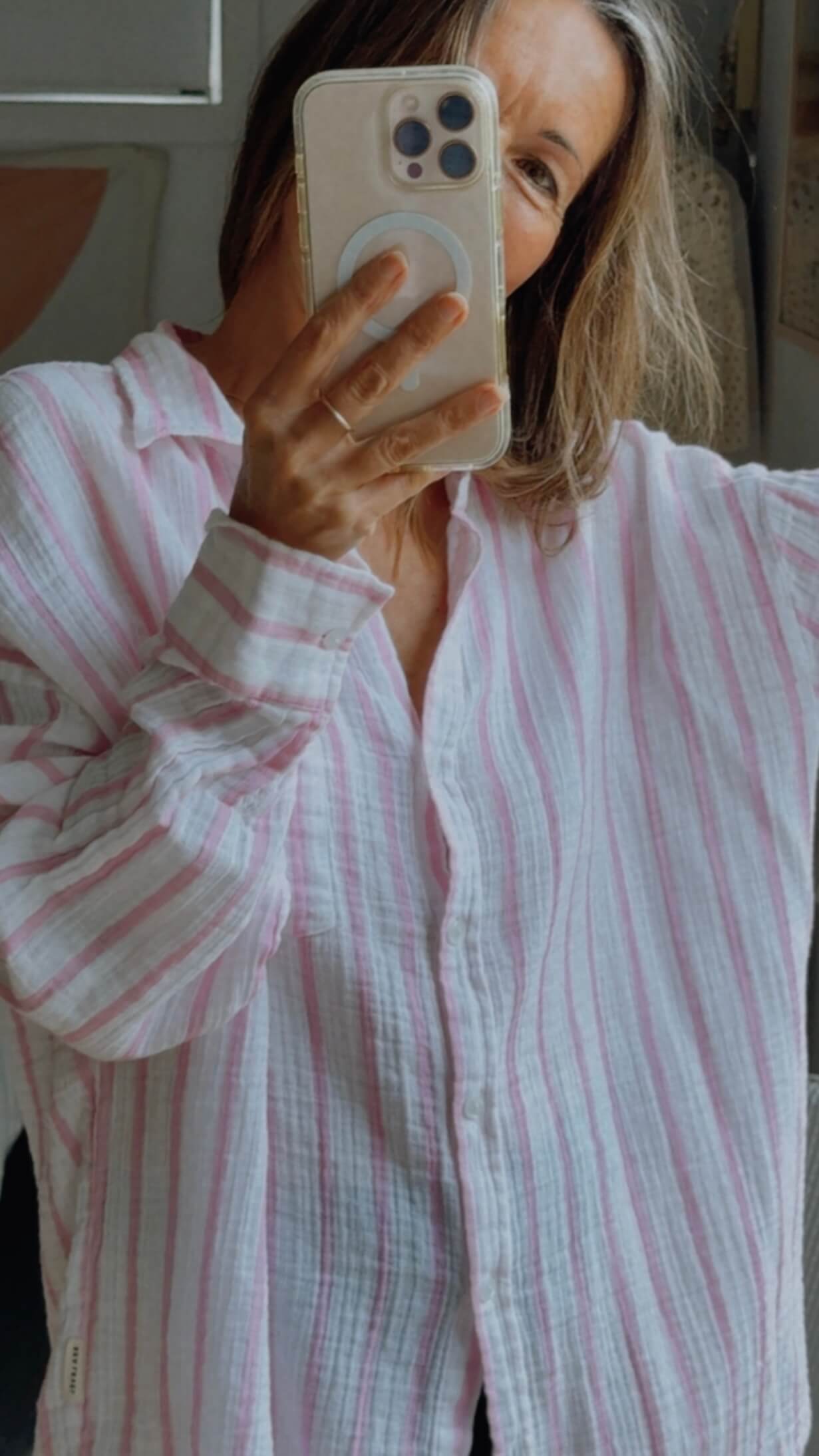 SEA LEVEL // Amalfi Beach Shirt // Pink // S/M