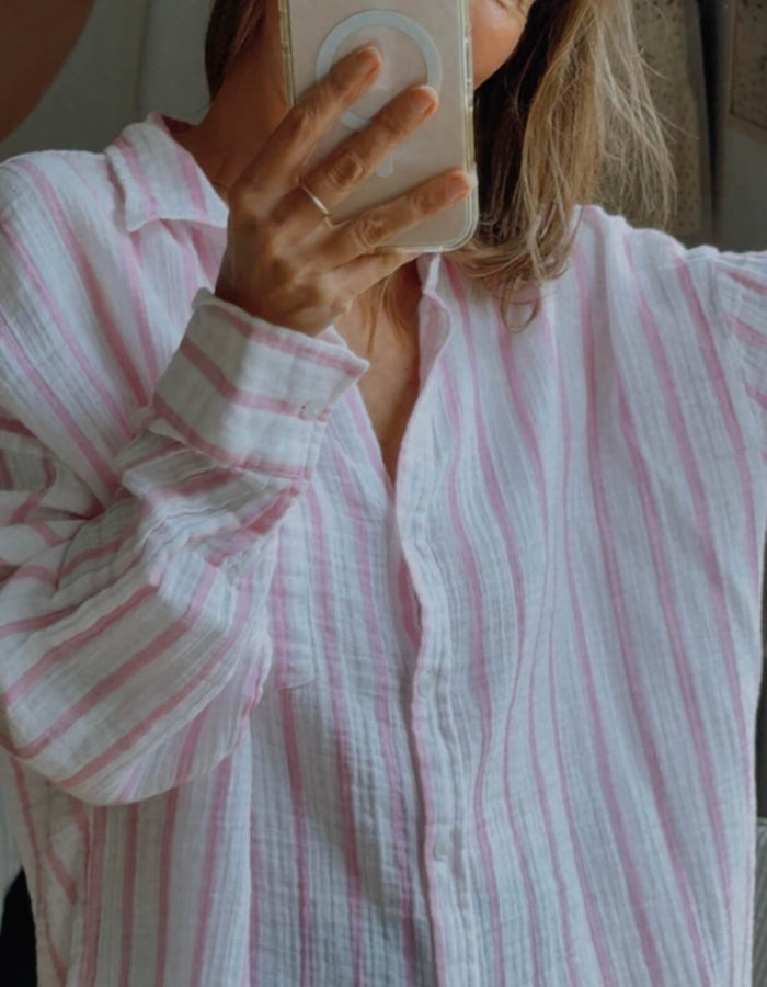 SEA LEVEL // Amalfi Beach Shirt // Pink // S/M