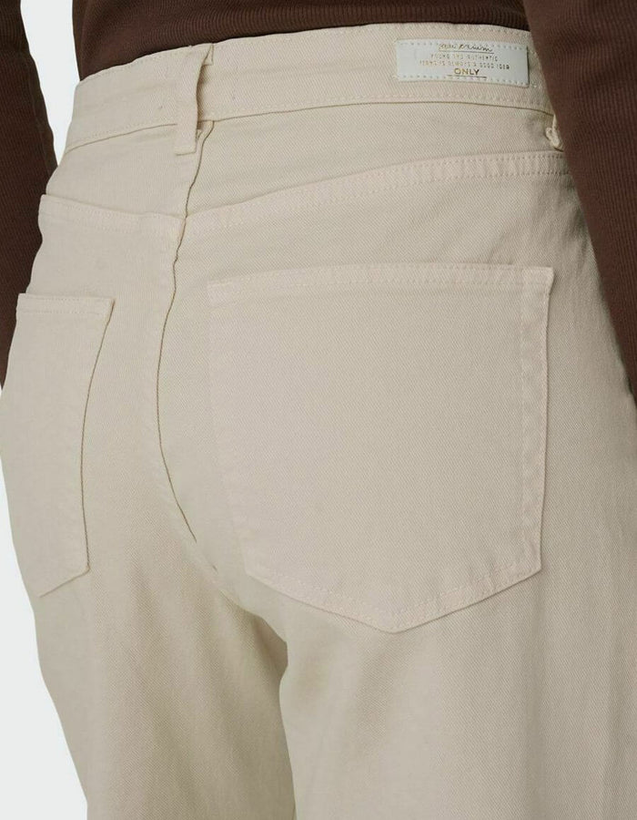 ONLY // ONLJUICY Wide Leg Jeans // Ecru // US 27/NZ 8