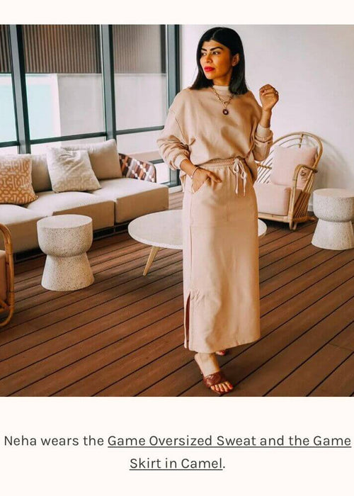 POL Game Skirt // Camel // Size 10