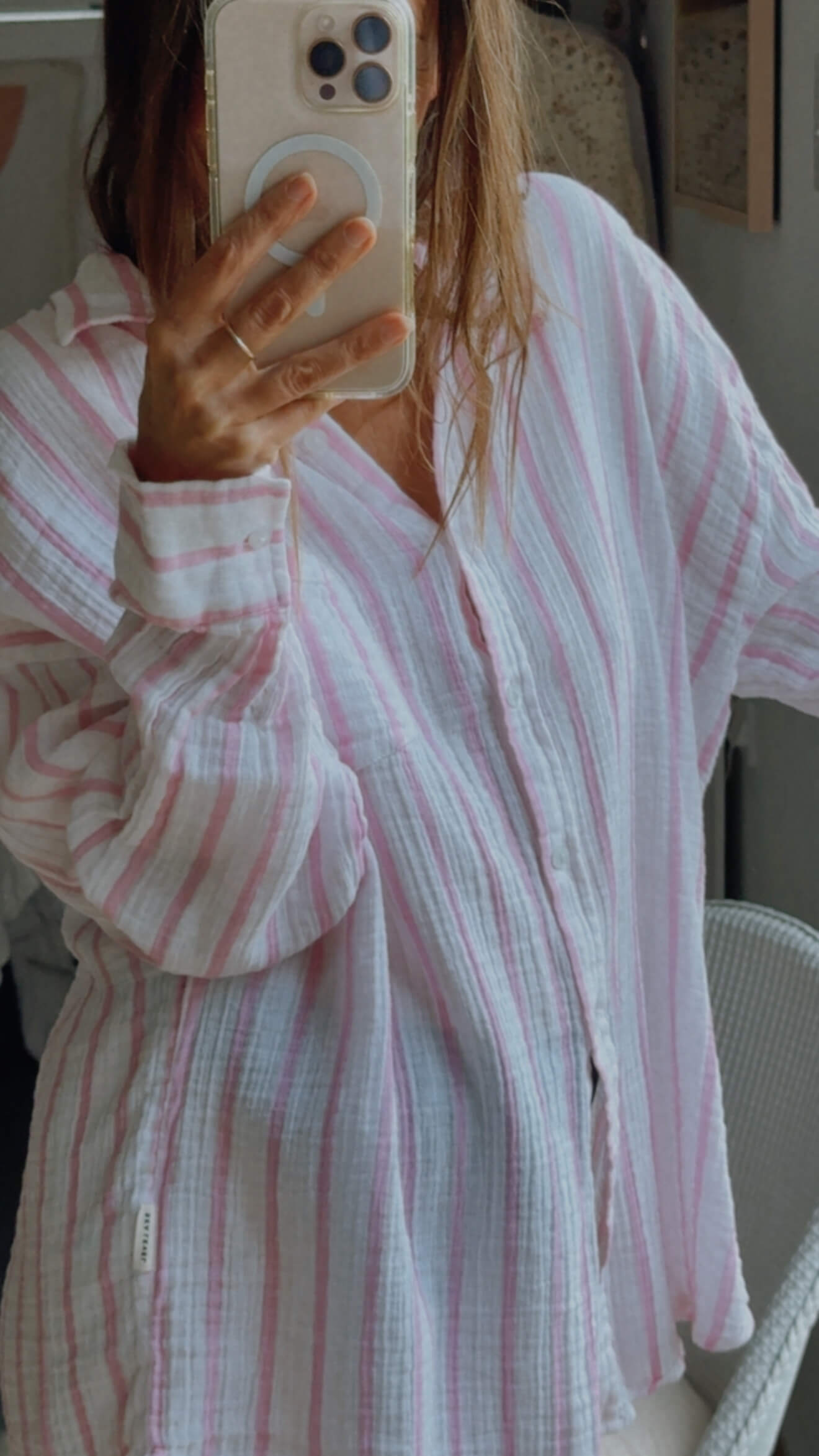 SEA LEVEL // Amalfi Beach Shirt // Pink // S/M