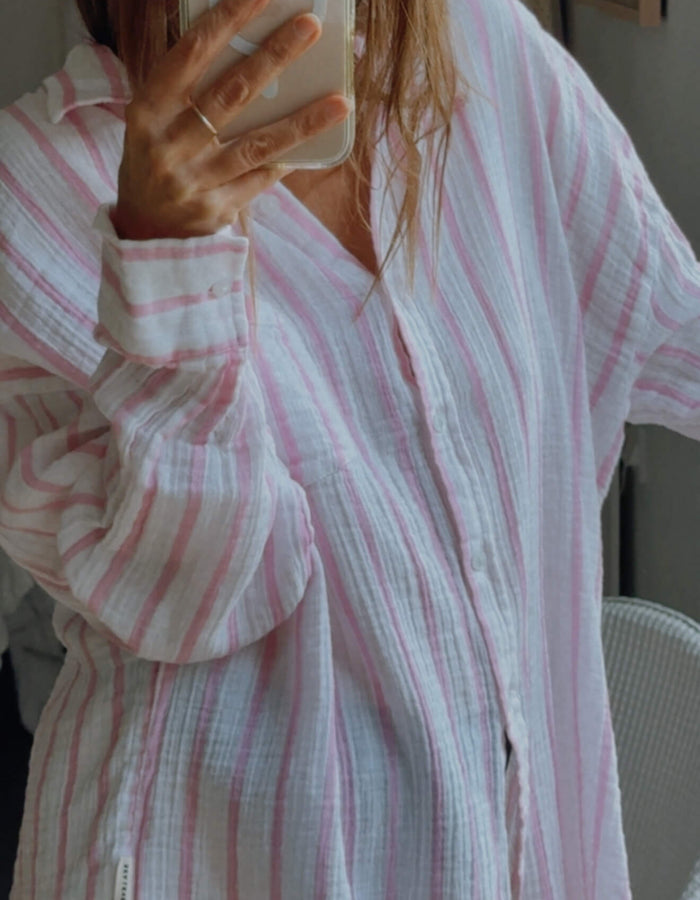 SEA LEVEL // Amalfi Beach Shirt // Pink // S/M