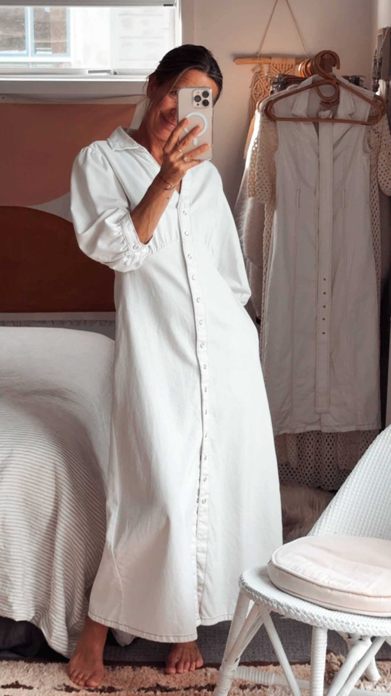 DENIM // Maxi Dress // Ecru // Small