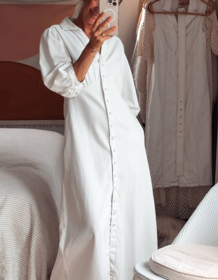 DENIM // Maxi Dress // Ecru // Small