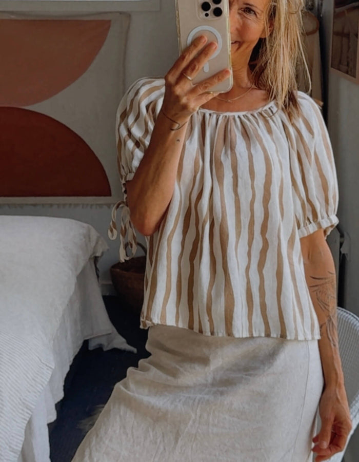 PETAL + PUP // Maggie Tie-Back Blouse // Medium