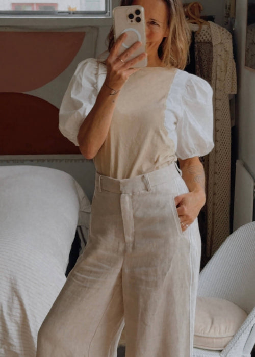 ZARA // Puff Sleeve Tee // Small