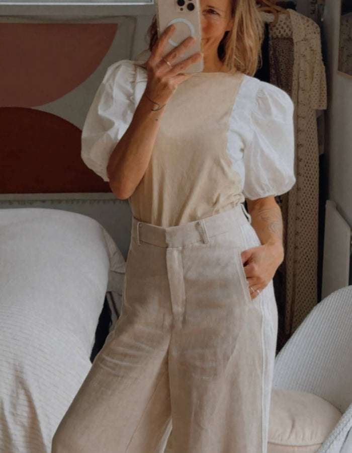 ZARA // Puff Sleeve Tee // Small