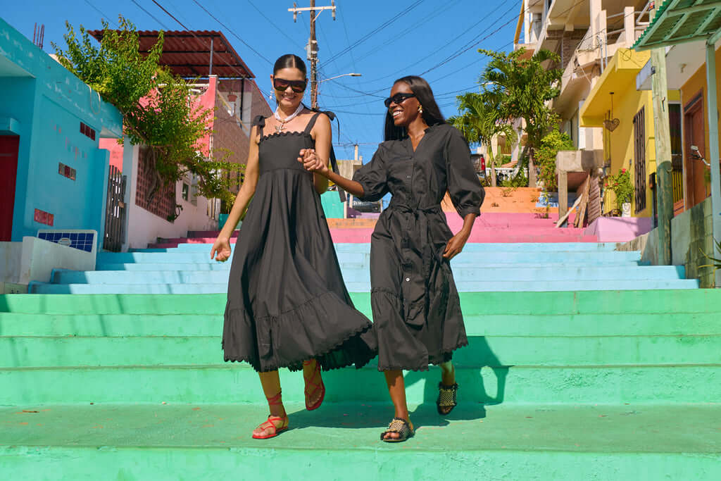 HAVEN // Brasilia Tie Maxi Dress // Black // SMALL