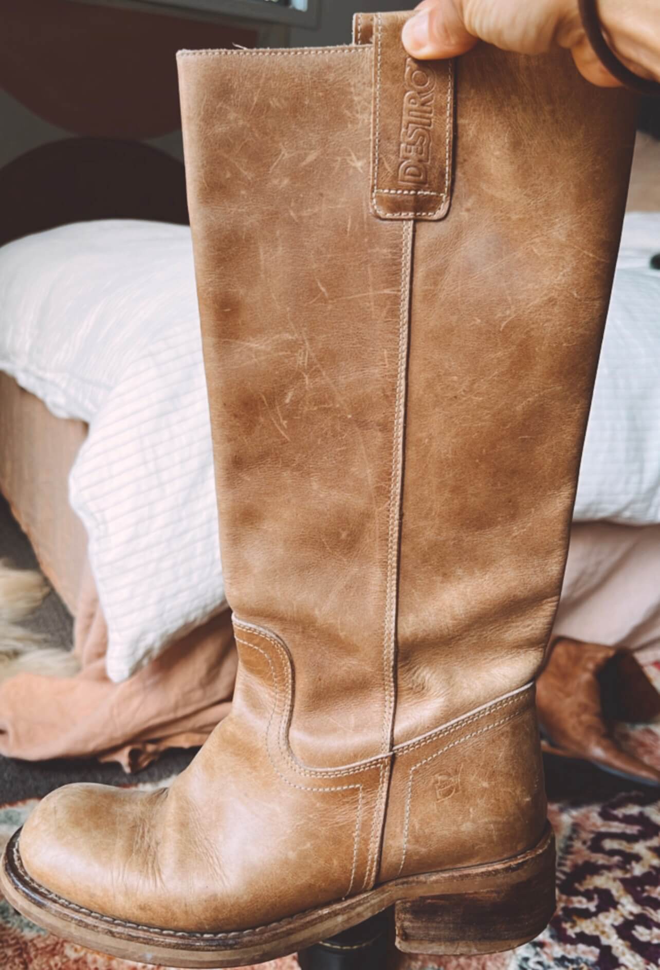 Tan Leather Boot by DESTROY // EUR 38