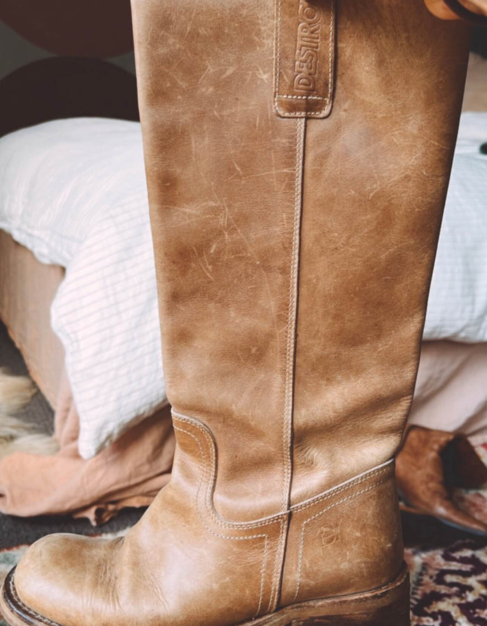 Tan Leather Boot by DESTROY // EUR 38