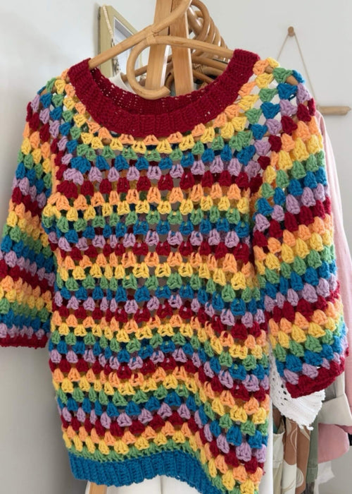 CROCHET JERSEY // Pure Wool // Free Size