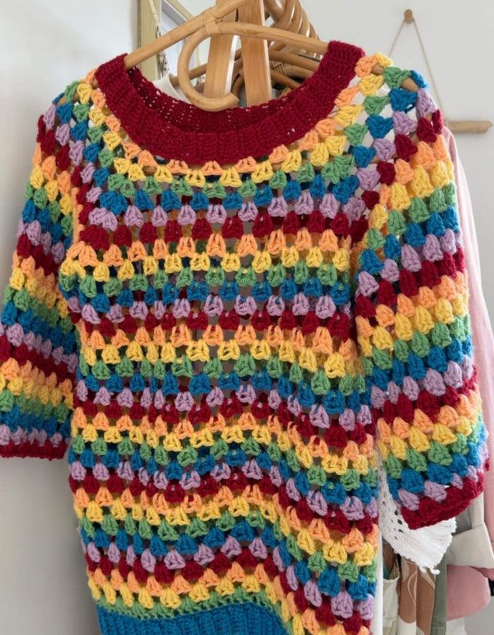 CROCHET JERSEY // Pure Wool // Free Size