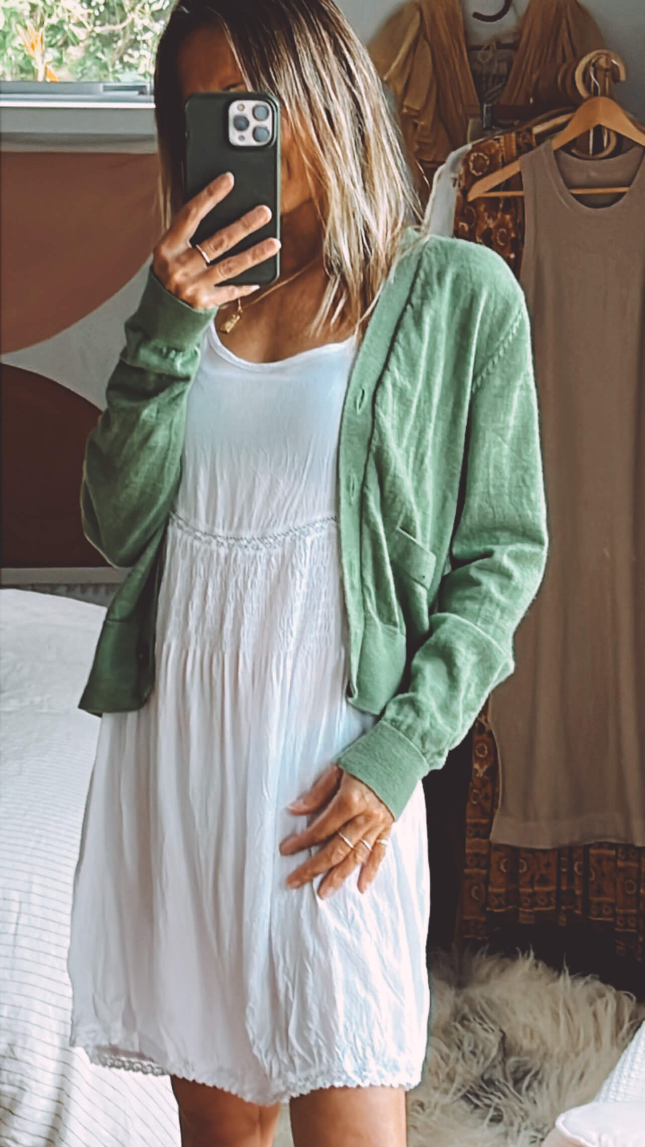 Cropped Merino Cardi // Summer Grass // Large