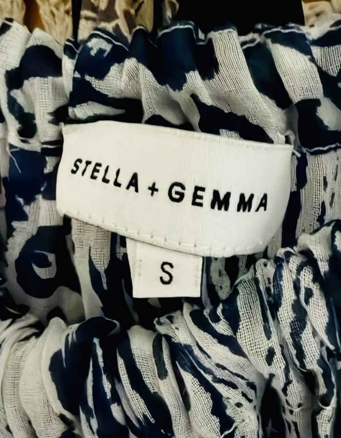 STELLA + GEMMA // Grecian Cotton Maxi // Navy/white // Small