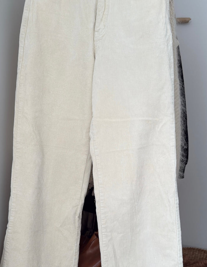 AMONG THE BRAVE // Resolute Wide Legged Jeans // Cream Cord // Size 8