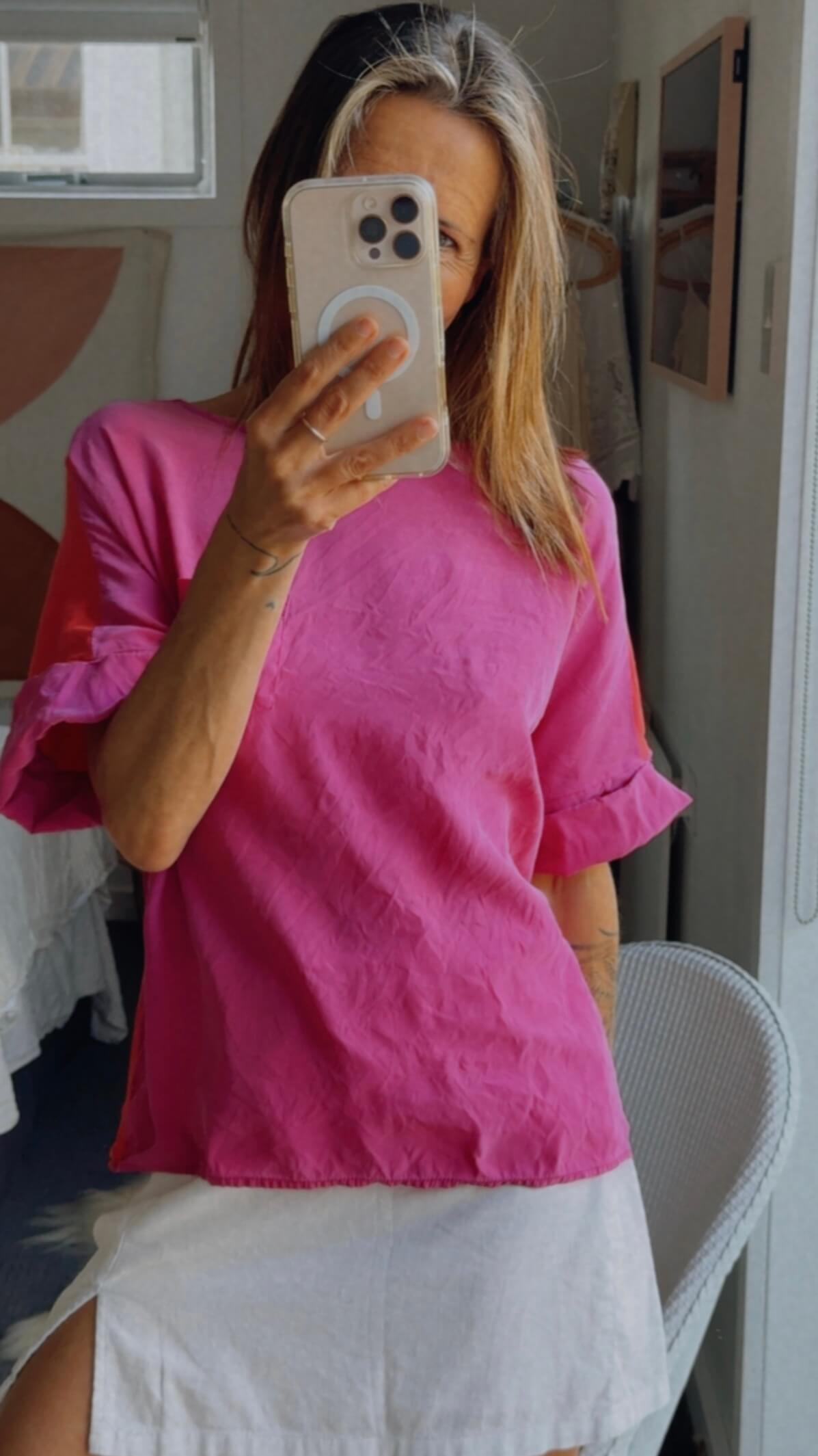 CAROLINE SILLS // Silk Blouse // Size 12