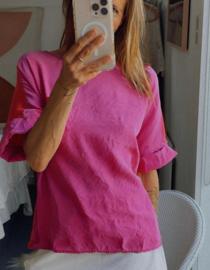 CAROLINE SILLS // Silk Blouse // Size 12
