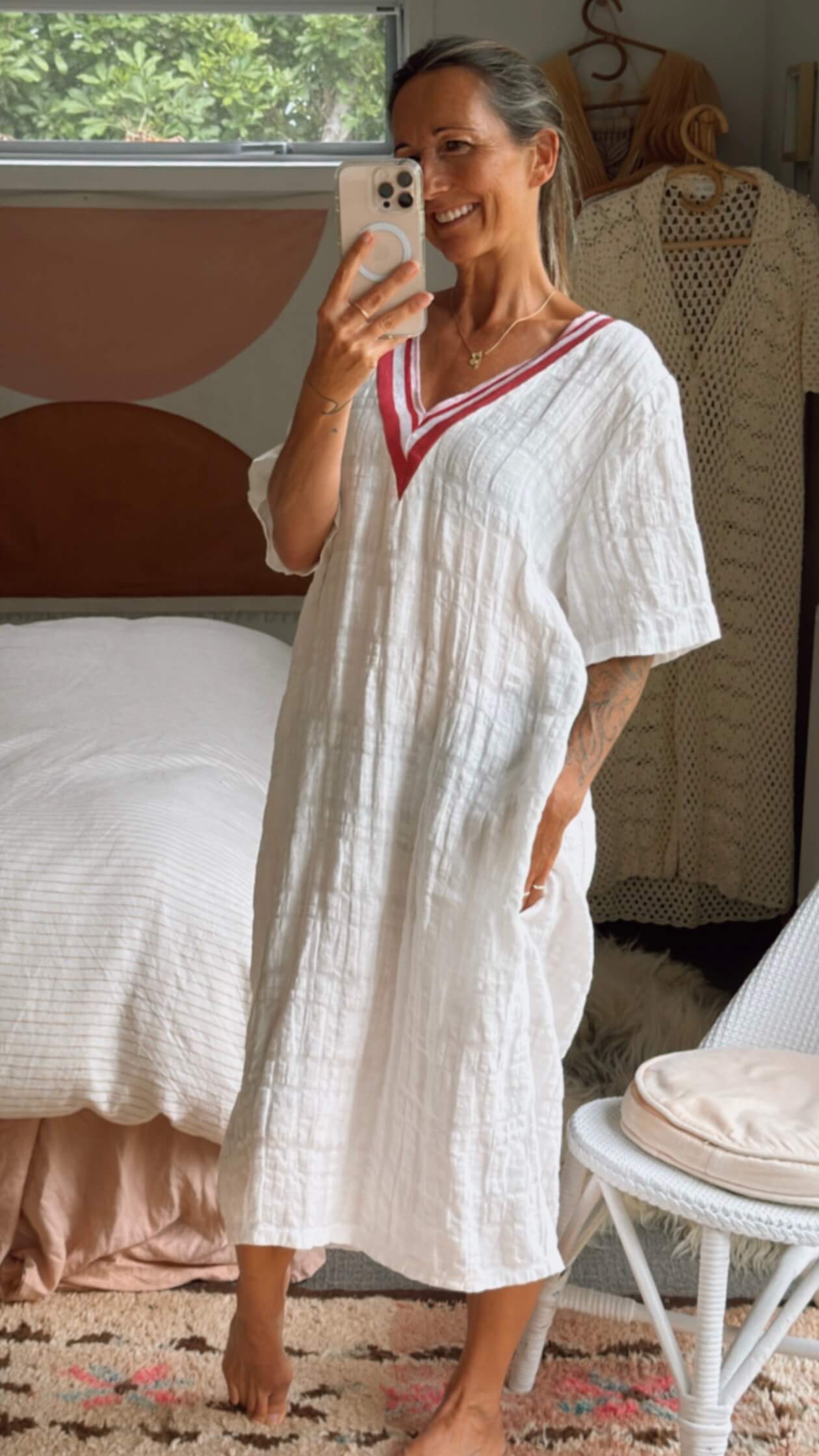 SHERYL MAY Linen Dress // Free Size