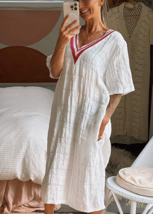 SHERYL MAY Linen Dress // Free Size