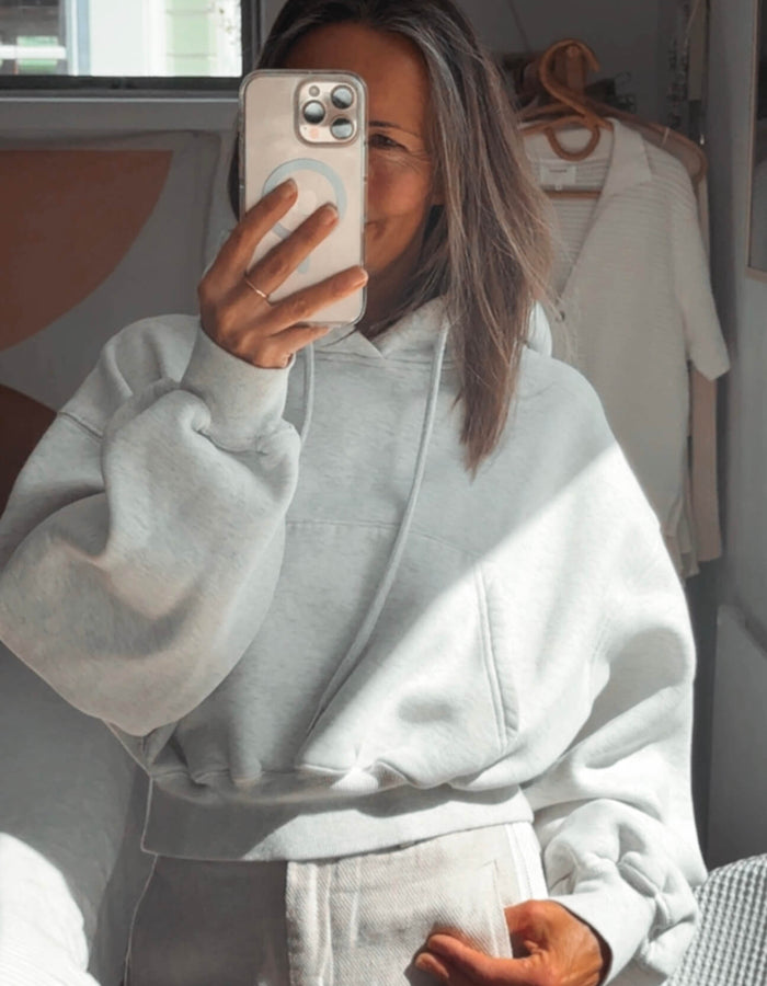 ARBY + OPAL // Lounge Hoodie // Grey Marle // Small (8)