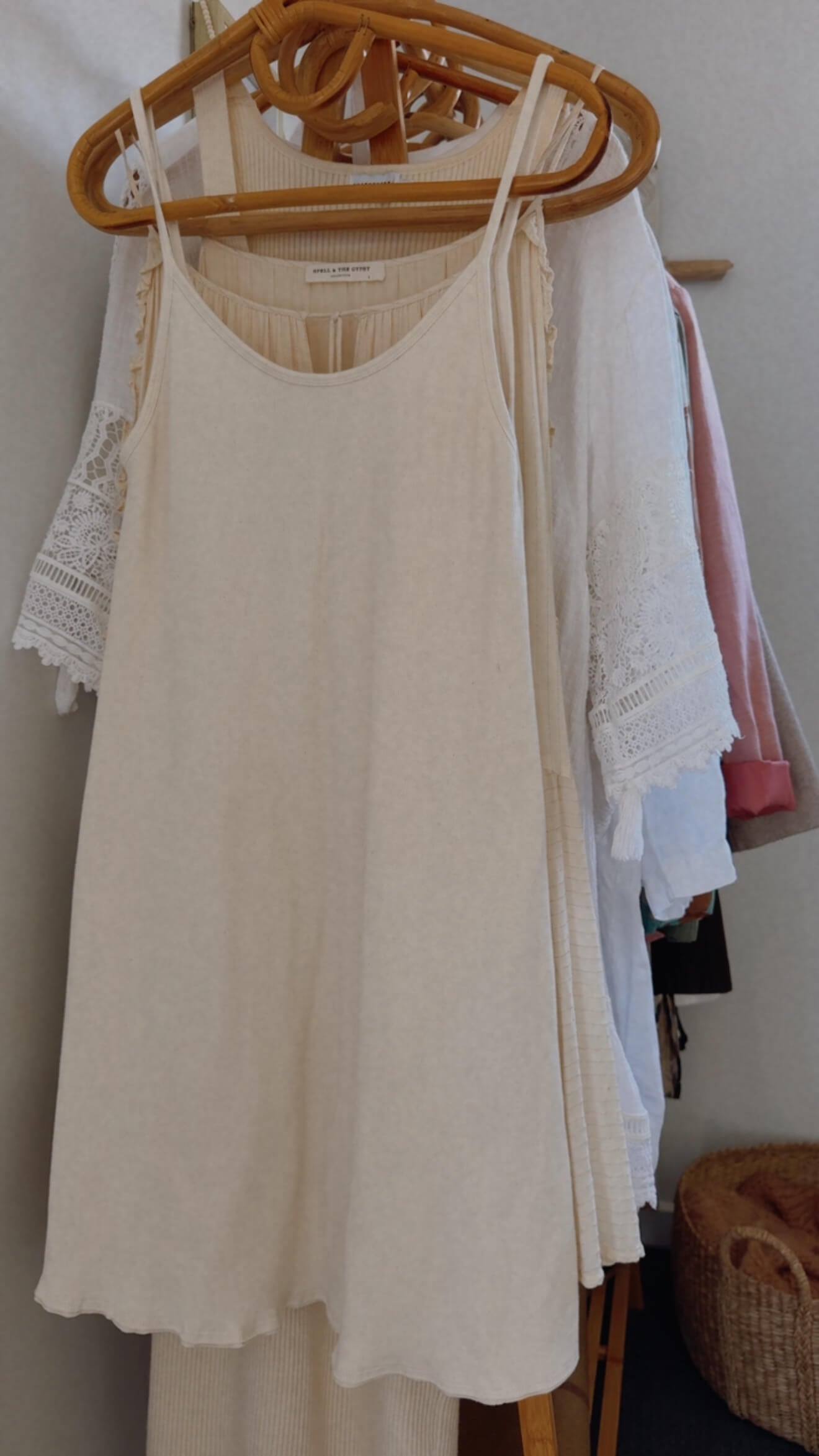 DEA // Aisling Short Organic Cotton Rib Dress // Cream // XS