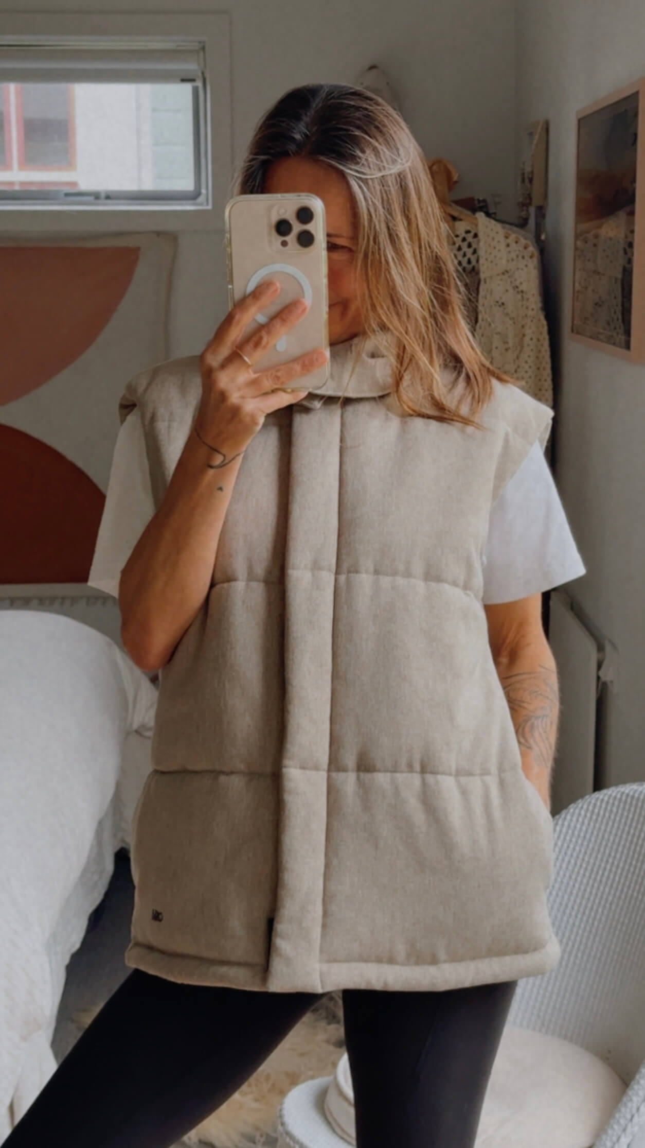CAMILLA AND MARC // Dawn Puffer Vest // Beige // S/M
