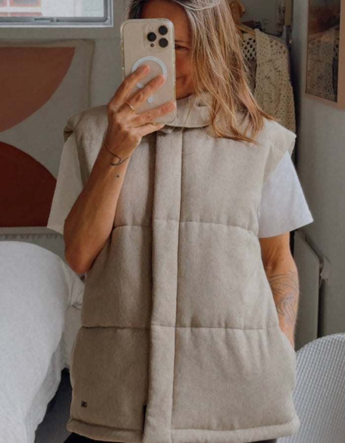 CAMILLA AND MARC // Dawn Puffer Vest // Beige // S/M