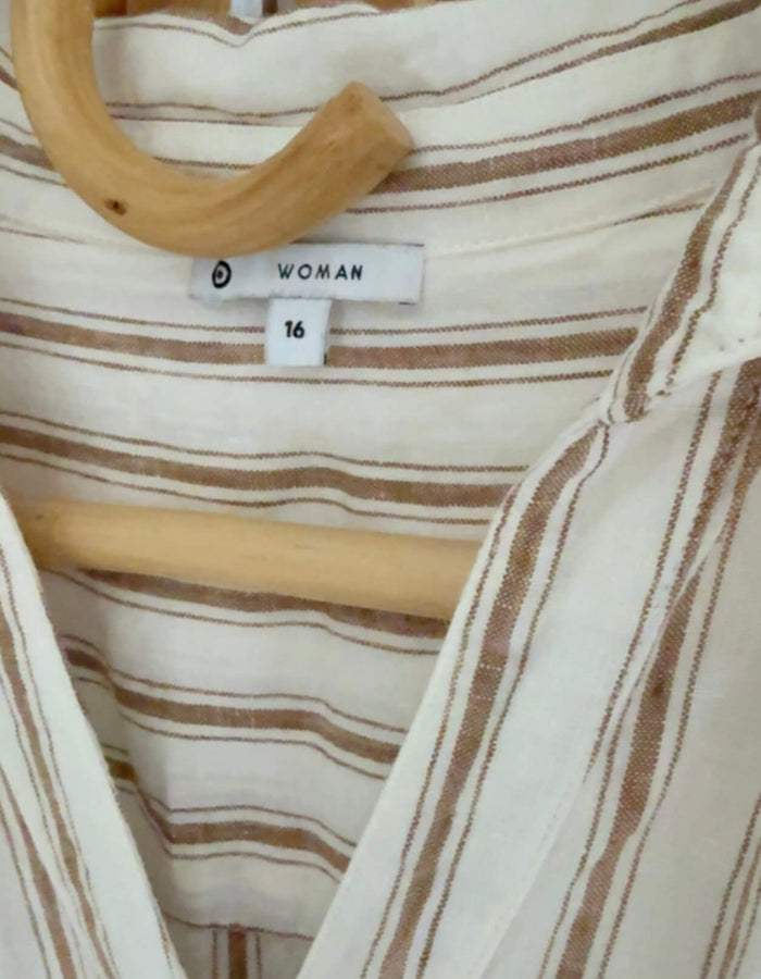 TARGET // European Linen Tiered Dress // Free Size (Size L)