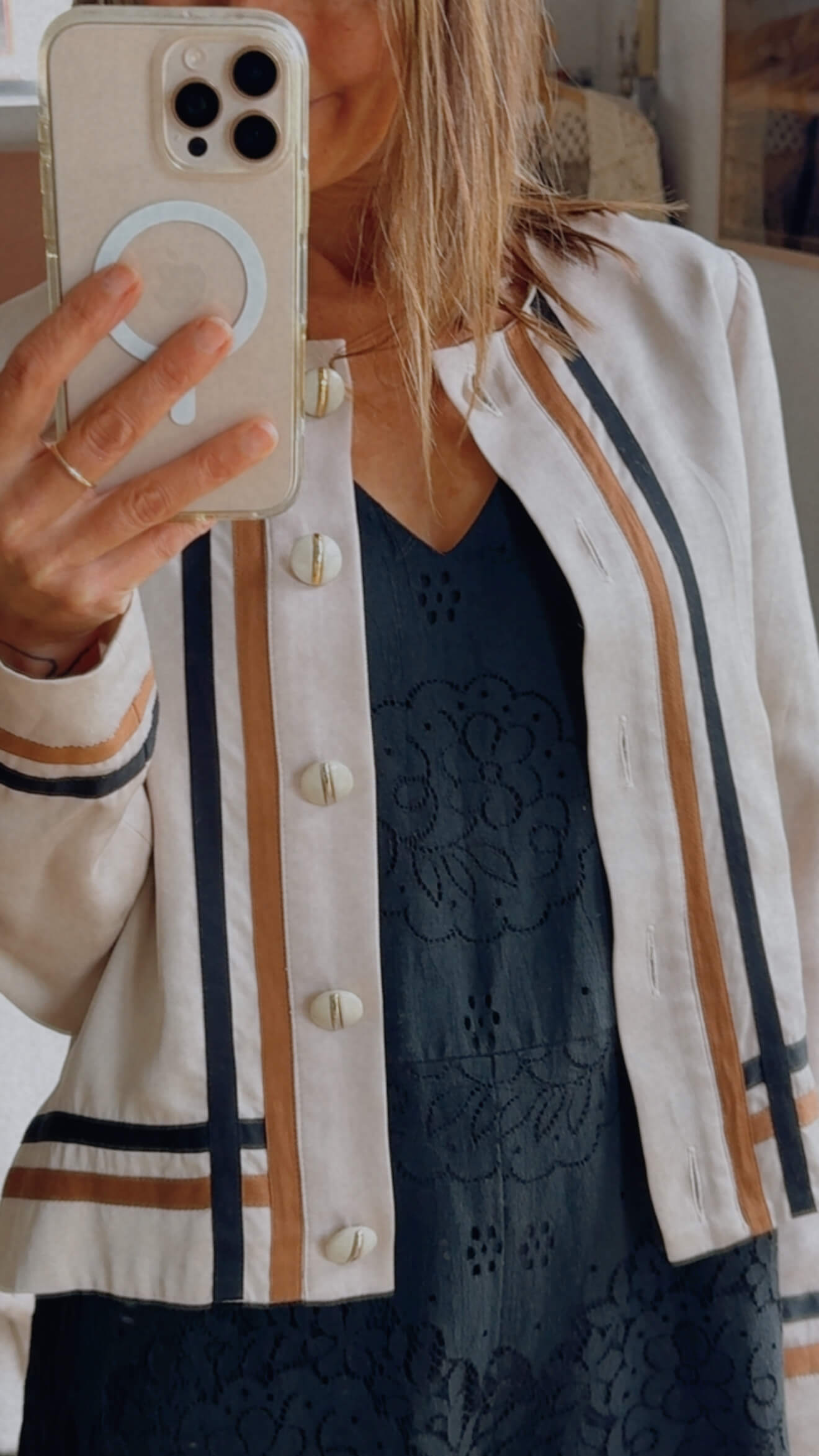 KATE SYLVESTER // Cropped Jacket // Taupe // Small